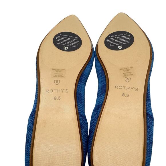 Rothy's Lazuli‎ Gingham Pointed Loafer Limited Edition Size 8.5 - Picture 6 of 8